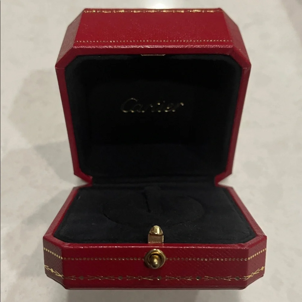 Cartier Red and Gold Ring Box - Picture 5 of 6